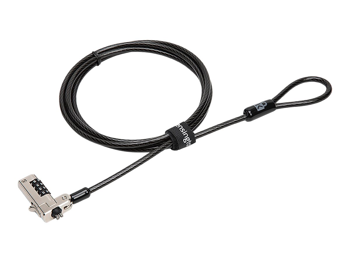 Kensington Slim N17 Combination Laptop Lock for Wedge-Shaped Slot