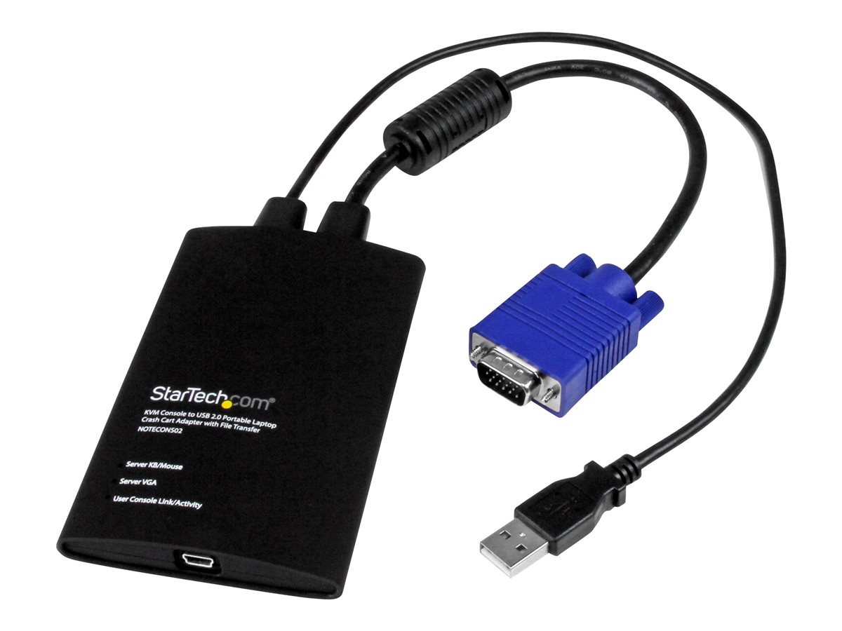 STARTECH KVM Portable Crash Cart w/File Transfer