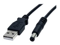 StarTech.com 4 pin USB Type A (kun strøm) (male) - DC-strømstik 5,5 mm (male) Sort 2m Strømkabel
