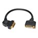 Eaton Tripp Lite Series DVI Dual-Link Extension Adapter Cable with 45-Degree Left Plug (DVI-D M/F), 1 ft. (0.3 m)