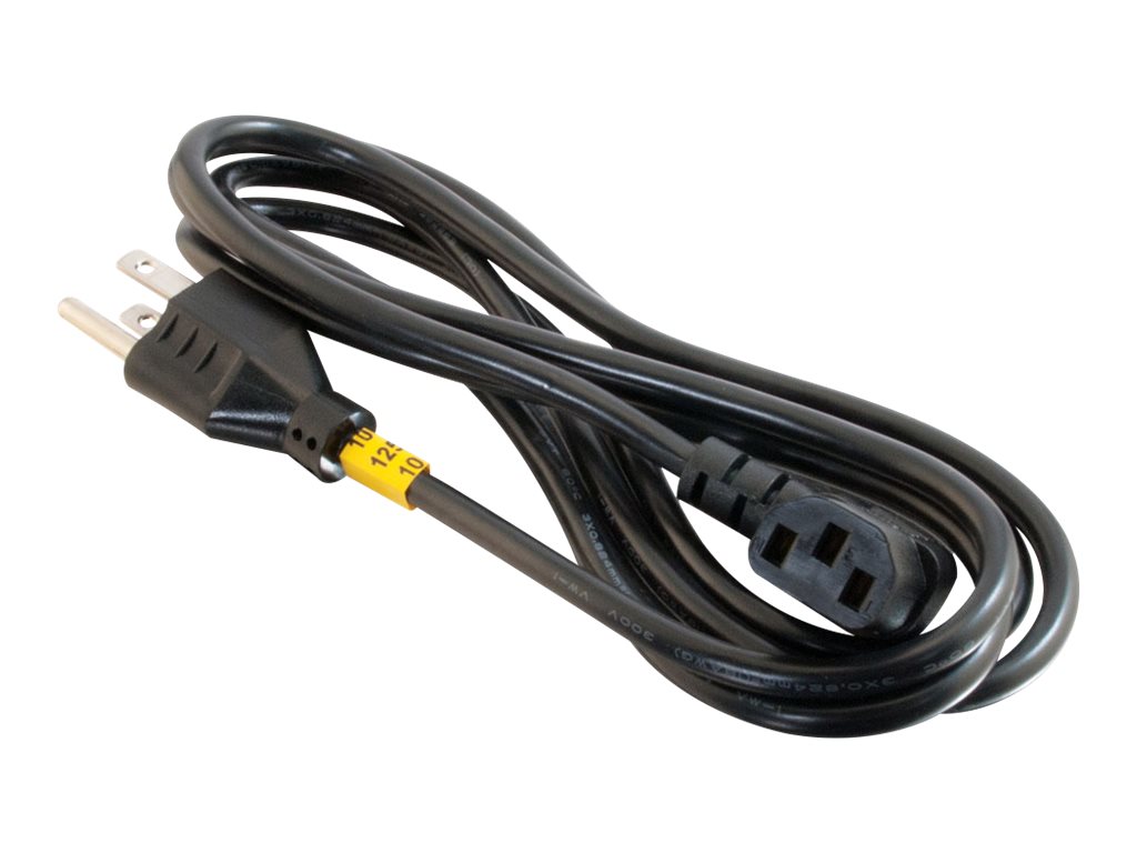 C2G 12ft 18 AWG Universal Right Angle Power Cord (NEMA 5-15P to IEC320C13R)