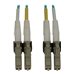 Tripp Lite 400G Multimode 50/125 OM3 Switchable Fiber Optic Cable (Duplex LC-PC M/M), LSZH, Aqua, 5 m (16.4 ft.)