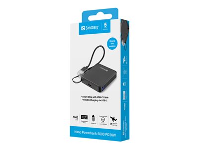 SANDBERG Nano Powerbank 5000 PD20W Smartphone Zubehör