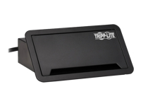 Tripp Lite Power It! 2-Outlet In-Desk Power and Charging Dock - 4x USB-A, USB-B, HDMI, RJ11, RJ45, 10 ft. Cord, Antimicrobial Protection, Black
