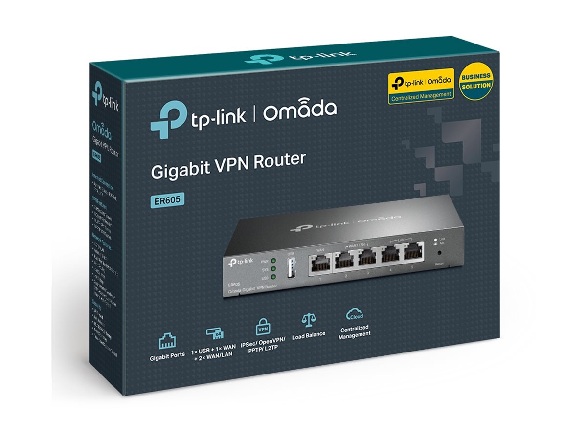 An image of TP-Link Omada ER605 V2 - router - desktop