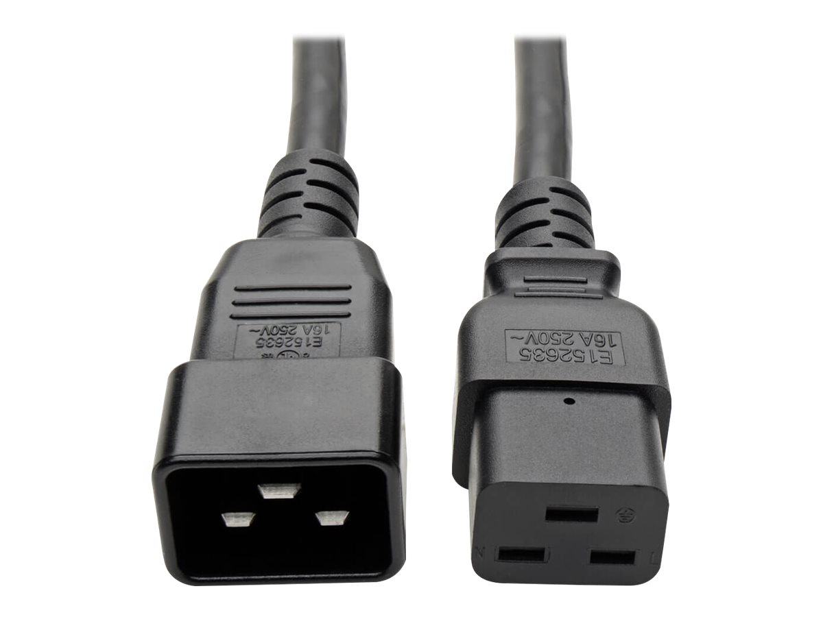 Tripp Lite 10ft Power Cord Extension Cable C19 to C20 Heavy Duty 15A 14AWG 10'