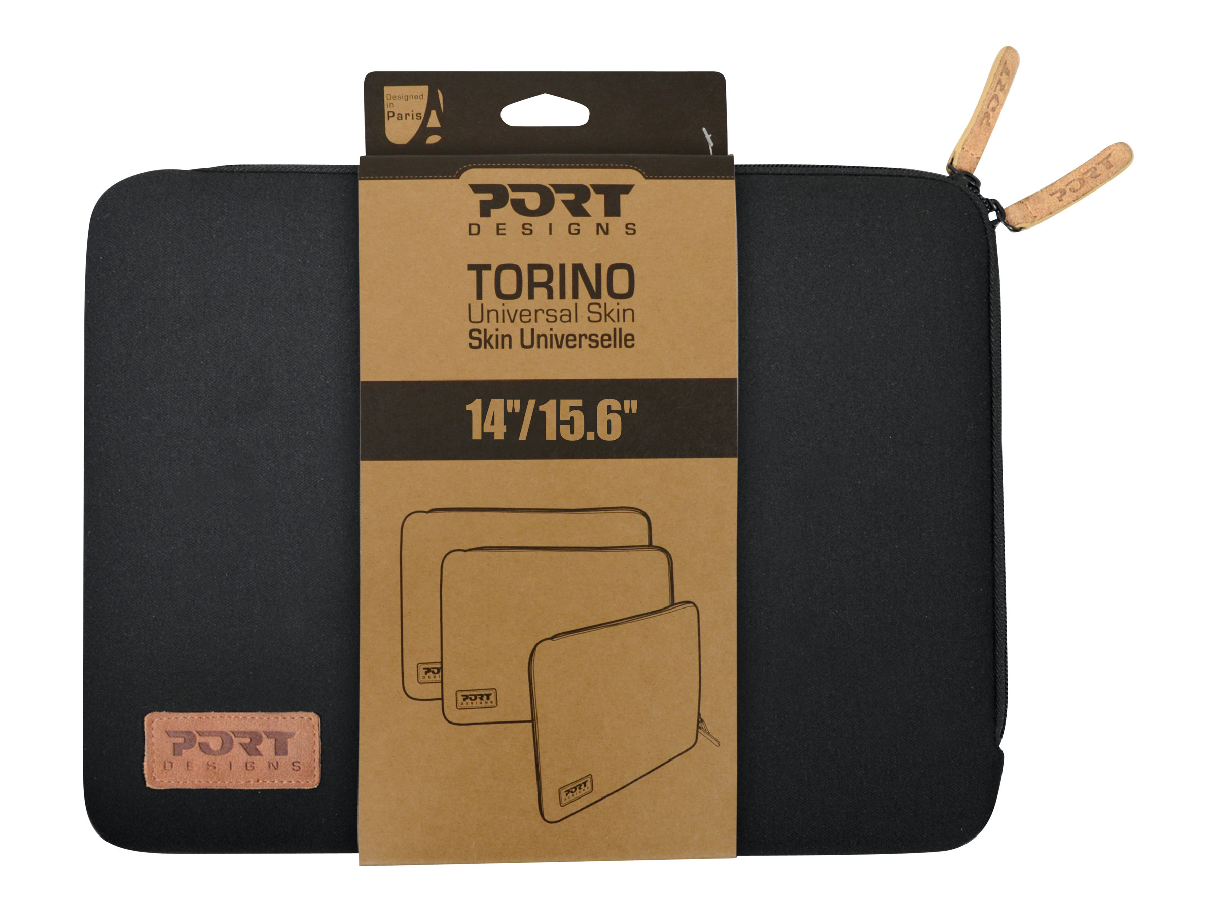 PORT TORINO 15,6p sacoche slim Noire
