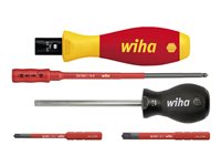 Wiha TorqueVario-S VDE 2872 Præcisions-vridningsmoment-skruetrækkerhåndtag med bitsæt 5 Dele