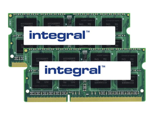 An image of Integral - DDR3 - kit - 16 GB: 2 x 8 GB - SO-DIMM 204-pin - 1600 MHz / PC3-12800 - unbuffered