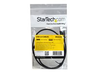 StarTech 2 ft Panel Mount USB Cable A to A F/M - Panel Mount USB Extension USB A-Female to A-Male Adapter Cable 2ft - USB-A (