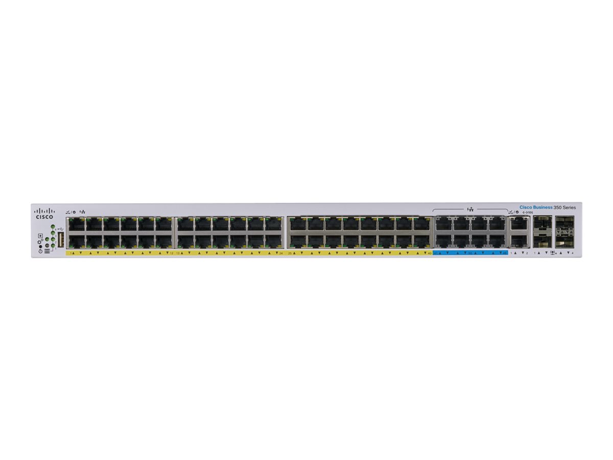 Cisco Business 350 Series CBS350-48NGP-4X - přepínač - 48 porty - řízený - Lze montovat do rozvaděče – foto 2