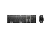 HP 720 - keyboard and mouse set - multi-device, rechargeable, powered by SuperCapacitor, programmable keys full size - UK - n