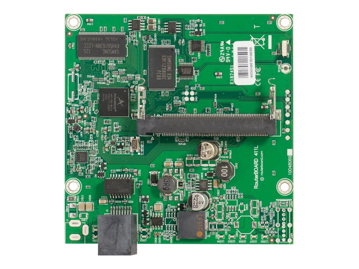 MikroTik RouterBOARD RB411L router Product shot Front 79800