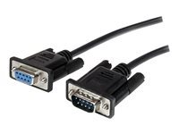 StarTech.com 1m Black Straight Through DB9 RS232 Serial Cable - M/F (MXT1001MBK) - serial extension cable - DB-9 to DB-9 - 1 