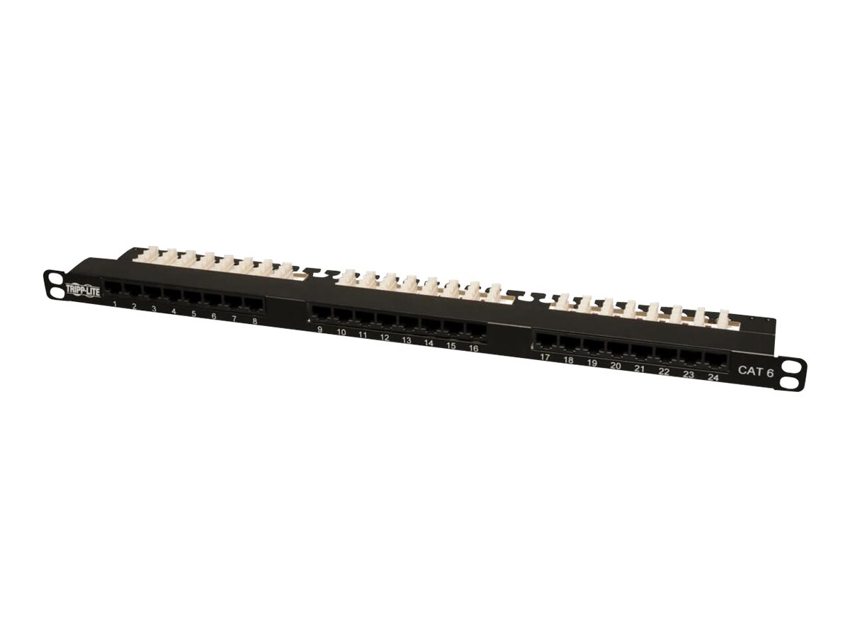 Tripp Lite 24-Port Cat6 Cat5 Patch Panel Rackmount 568A/B 110 Punch down RJ45 0.5URM