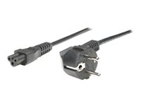 Manhattan Power Cord/Cable, Euro 2-pin (CEE 7/4) plug to C5 Female (cloverleaf/triangular), 1.8m, 16A, Lifetime Warranty, Pol