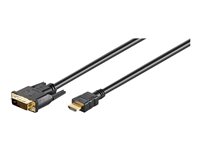 MicroConnect Videokabel HDMI / DVI 5m Sort