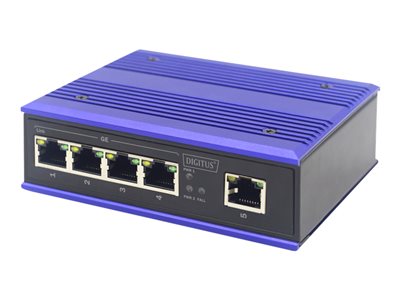 DIGITUS Switch Ind. 5-Port Gigabit Unmanaged blau - DN-651118
