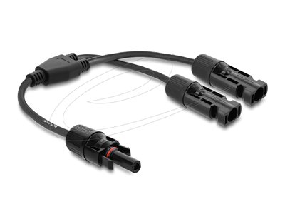 DELOCK DL4 Solar Splitter Kabel 2xST > 1xBU 30cm schwarz