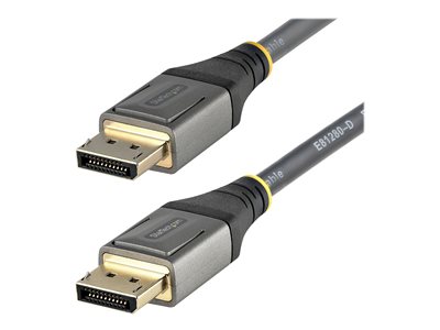 StarTech.com 6ft (2m) VESA Certified DisplayPort 1.4 Cable, 8K 60Hz HDR10, Ultra HD 4K 120Hz DP Video Cable, DisplayPort to DisplayPort Cable, DP Cord for Monitors/Displays, M/M
