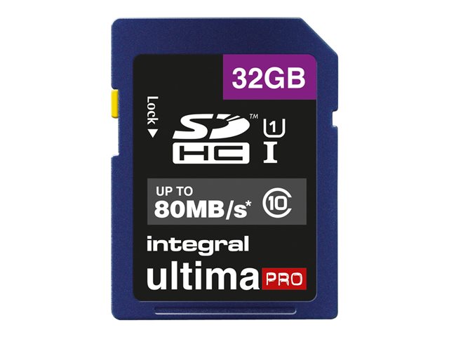 Image of Integral UltimaPro - flash memory card - 32 GB - SDHC UHS-I
