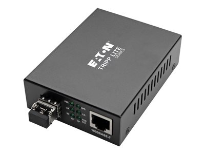 Eaton Tripp Lite Series Gigabit Multimode Fiber to Ethernet Media Converter, 10/100/1000 LC, International Power Supply, 850 nm, 550 m (1,804 ft.)