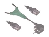MicroConnect Strøm IEC 60320 (male) - Strøm IEC 60320 (male) Sort 1.8m Strøm-splitter