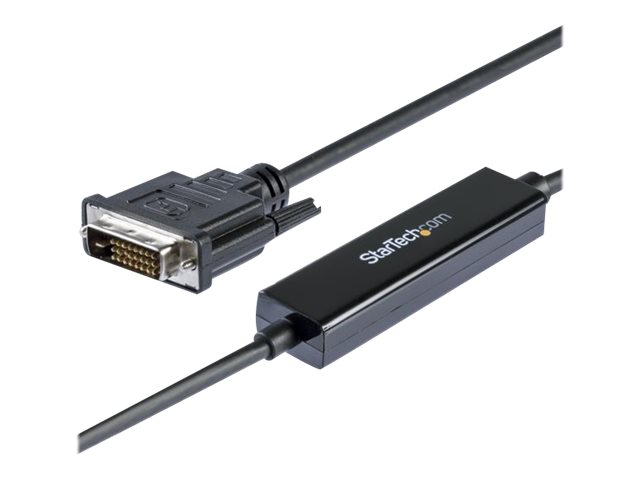 StarTech.com 3.3 ft / 1 m USB-C to DVI Cable - USB Type-C Video Adapter Cable - 1920 x 1200 - Black (CDP2DVIMM1MB)