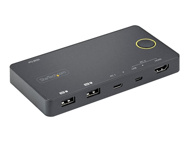 Commutateur Kvm Usb C 4K À 60 Hz,Commutateur Kvm Double Écran Pour 1 Pc