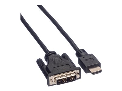ROLINE Kabel DVI 18+1 ST - HDMI ST 10m