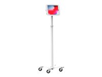 Compulocks iPad 10.2" Space Enclosure Medical Rolling Cart cart - for tablet - white