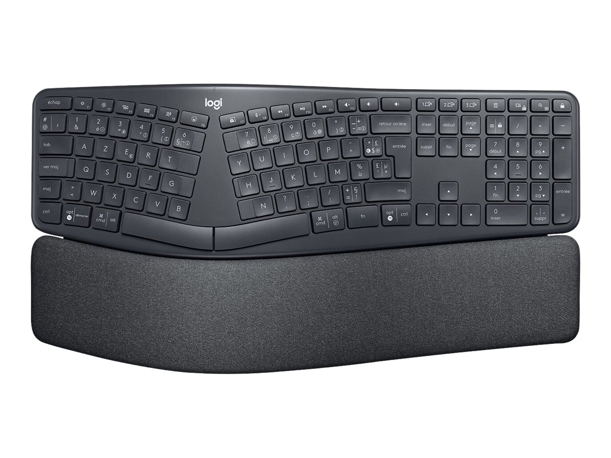 Logitech ERGO K860 Split Keyboard for Business - klávesnice - AZERTY - francouzská - grafit Vstupní zařízení – foto 2