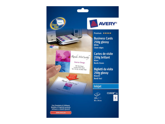 Avery Quick&Clean - paper - glossy - 25 pcs. - 220 g/m²