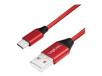 LogiLink USB 2.0 USB-kabel 30cm Rød