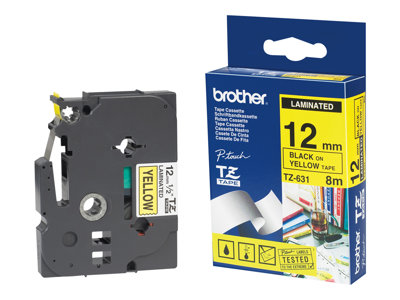 Schriftbandkassette Brother 12mm farblos/schwarz TC101 - TC101