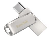 SanDisk Ultra Dual Drive Luxe 64GB USB 3.1 Gen 1 / USB-C Sølv