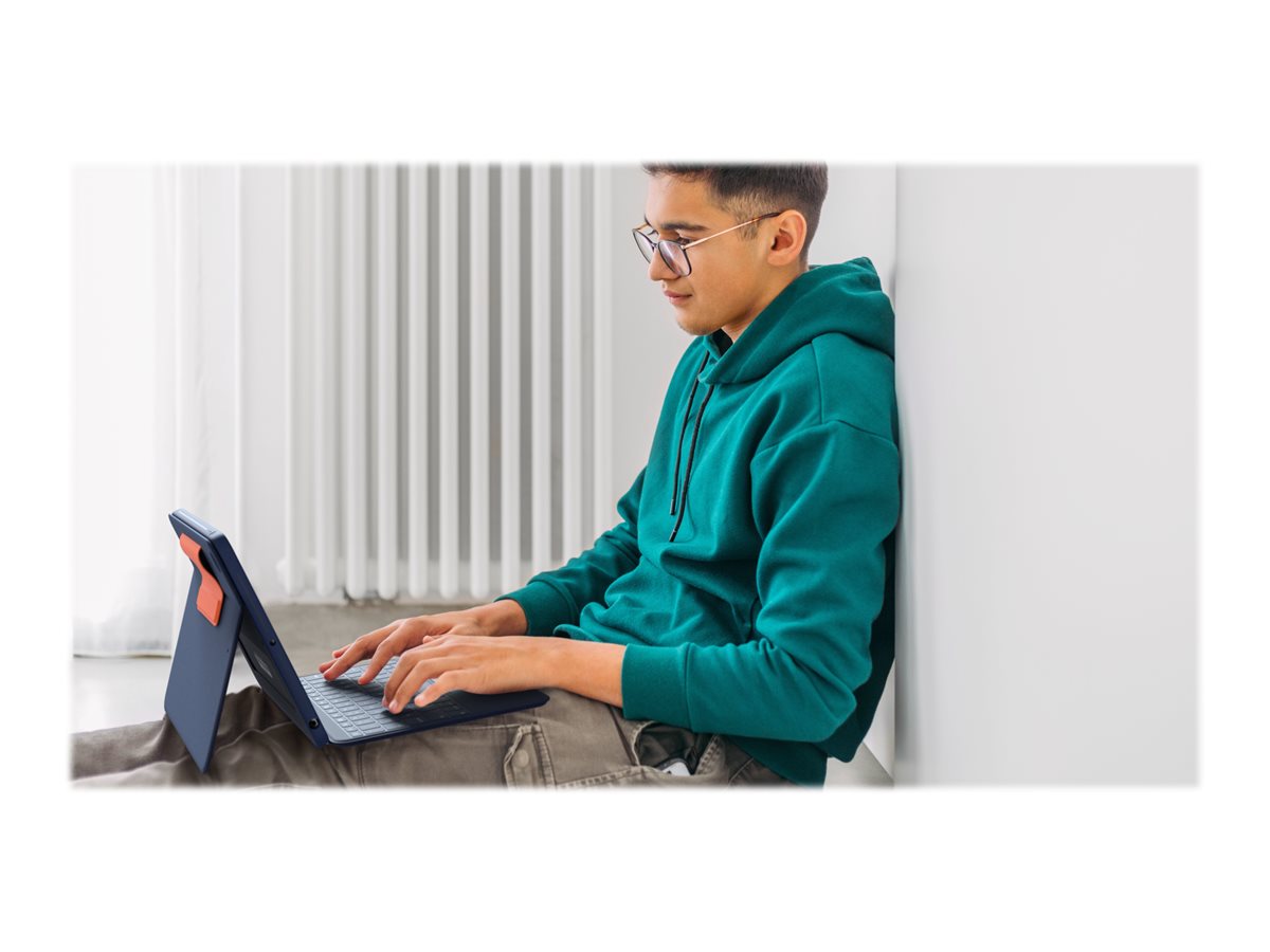 Logitech Rugged Combo 3 Touch for Education - klávesnice a pouzdro - s trackpad - QWERTZ - švýcarská - classic blue Vstupní zařízení – foto 13