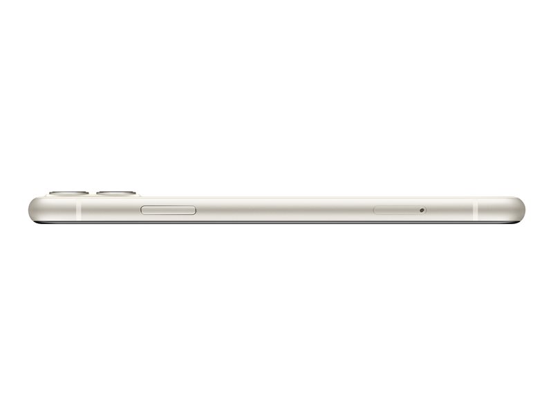 Apple iPhone 11 - 4G Smartphone - Dual-SIM / Interner Speicher 64 GB - LCD-Anzeige - 6.1" - 1792 x 828 Pixel - 2 x Rückkamera 12 MP, 12 MP - front camera 12 MP - weiß