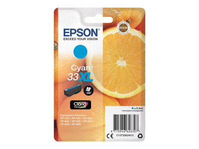 EPSON Singlepack Cyan 33XL Claria Prem - C13T33624012
