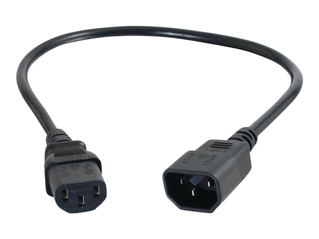 Image of C2G Computer Power Cord Extension - power extension cable - power IEC 60320 C13 to IEC 60320 C14 - 3 m