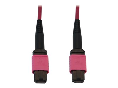 Eaton Tripp Lite Series 100G Multimode 50/125 OM4 Fiber Optic Cable (12F MTP/MPO-PC F/F), LSZH, Magenta, 20 m (65.6 ft.)
