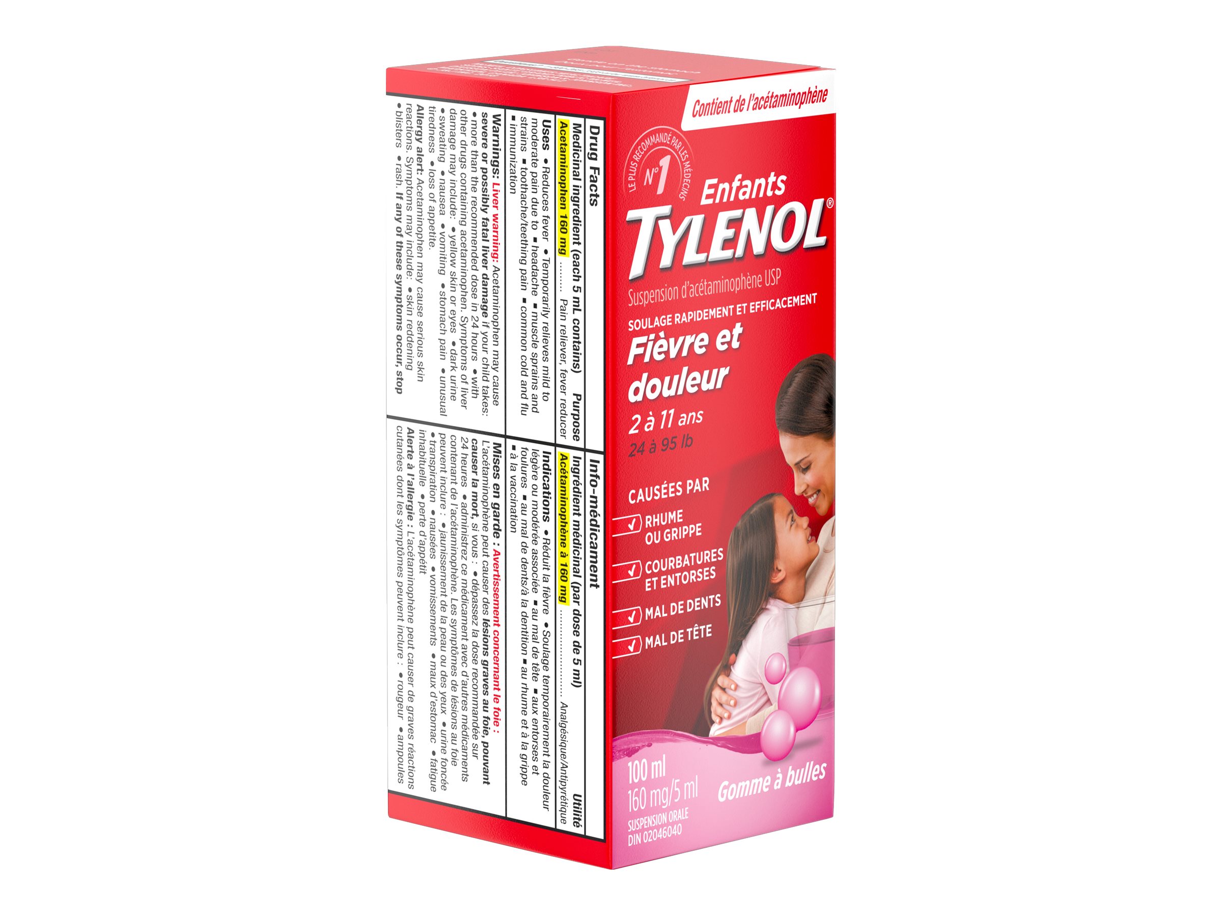 TYLENOL CHILD'S SUSP B/GUM 100ML