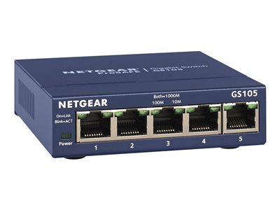 NETGEAR 5-Port Gigabit Unmanaged Switch, GS205 (GS205-100PAS) – Network  Hardwares