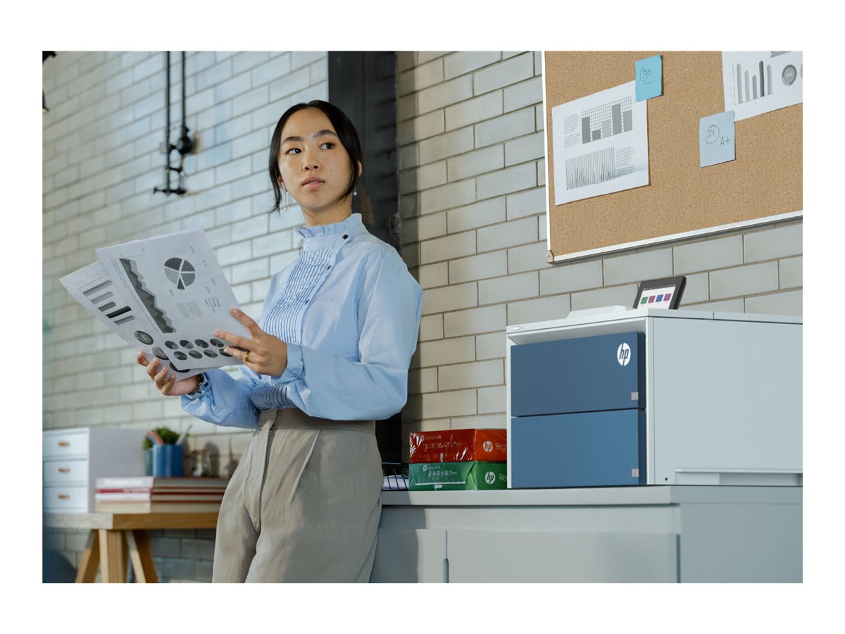 HP LaserJet Enterprise 5502dn printer B/W Usage / lifestyle Right-angle 72746