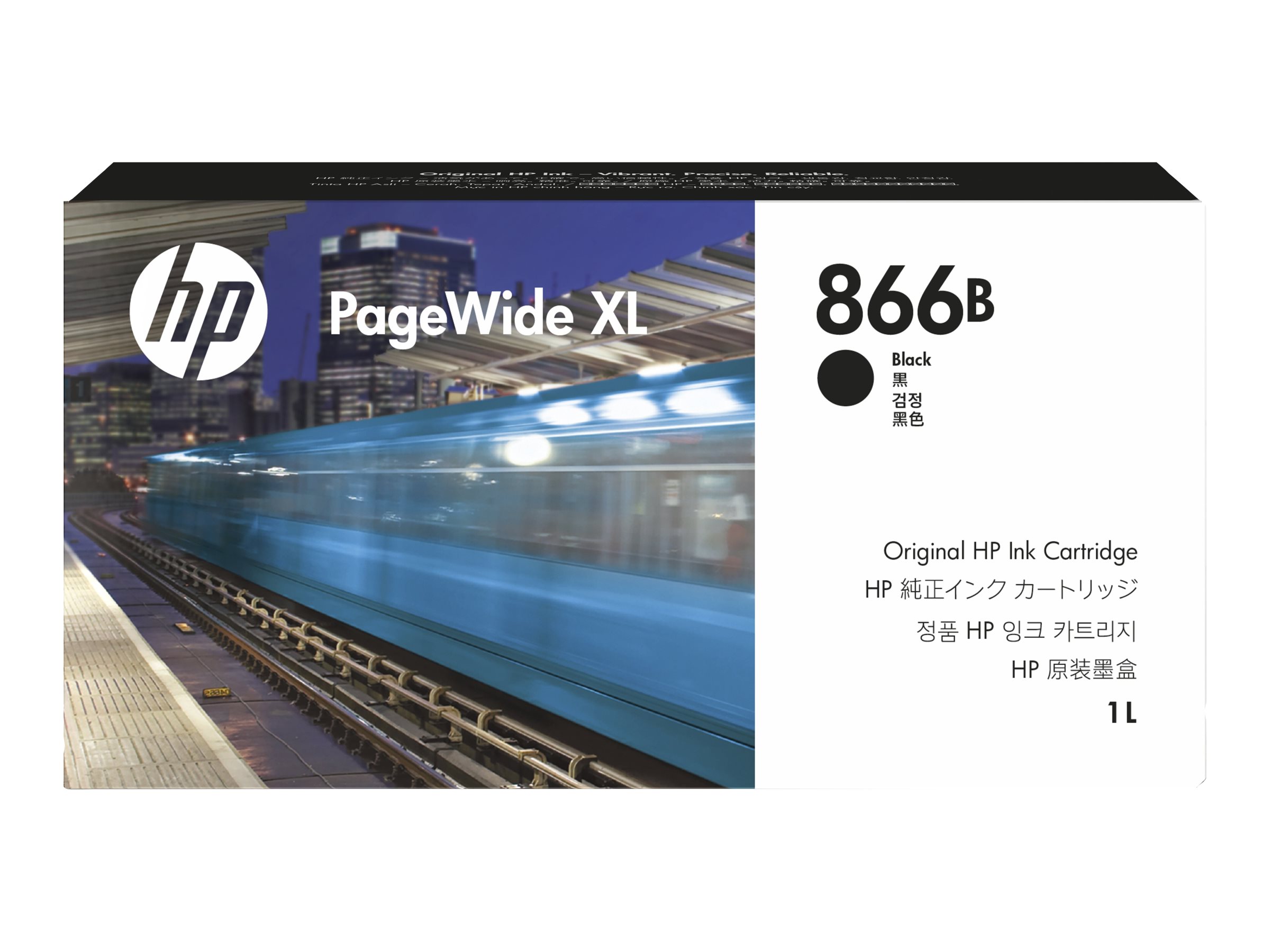HP 866B black original PageWide XL ink Package view Front 80043