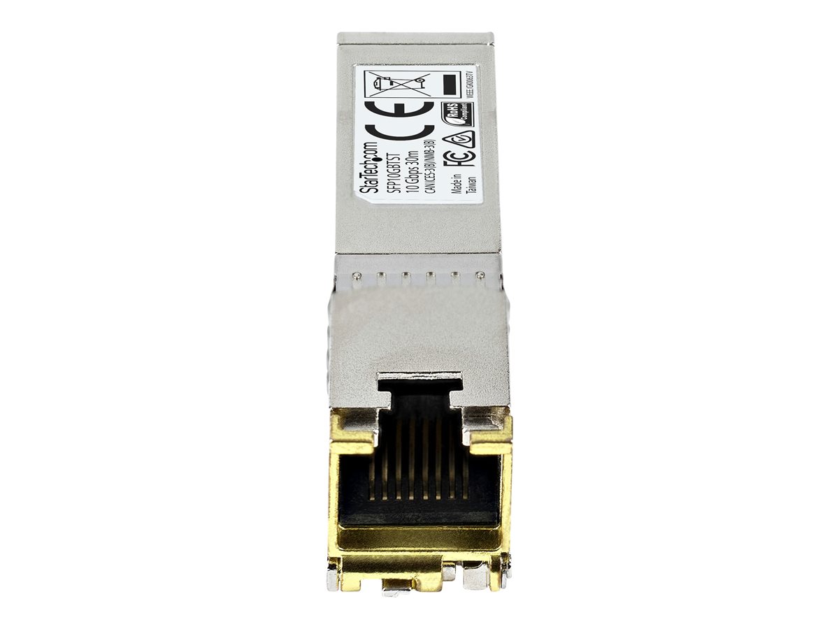StarTech.com MSA Uncoded Compatible SFP+ Module, 10GBASE-T, SFP to RJ45 (Copper) for Cat6 and Cat5e, 10GE Gigabit Ethernet SFP+, RJ-45 (Copper) 30m, 10Gbps Transceiver SFP+ Copper Module - Lifetime Warranty (SFP10GBTST) - modul SFP+ vysílače - 10GbE - kompatibilní s TAA – foto 7