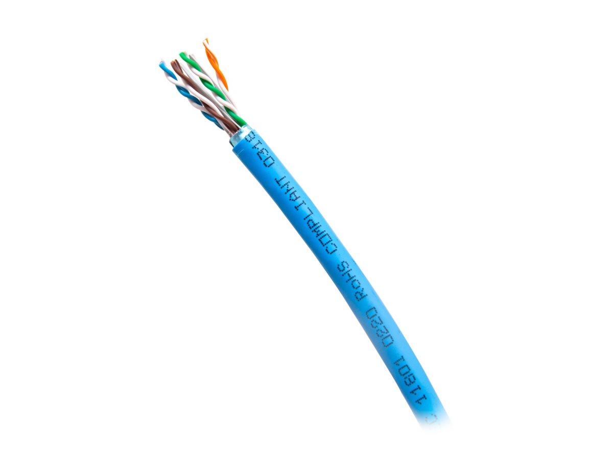 C2G 1000ft (304.8m) TAA-Compliant Cat6a Bulk Foil Shield (F/UTP) Ethernet Network Cable with Solid Conductors-Riser CMR-Rated