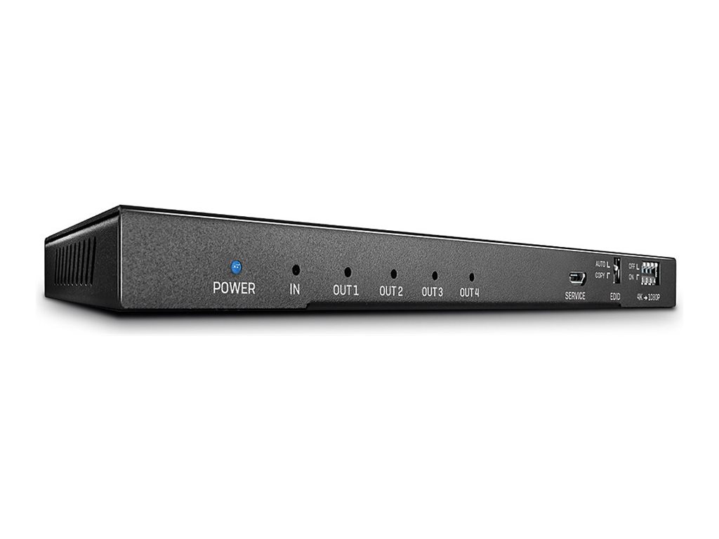 Splitter HDMI 18G avec Audio & Downscaling, 4 Ports