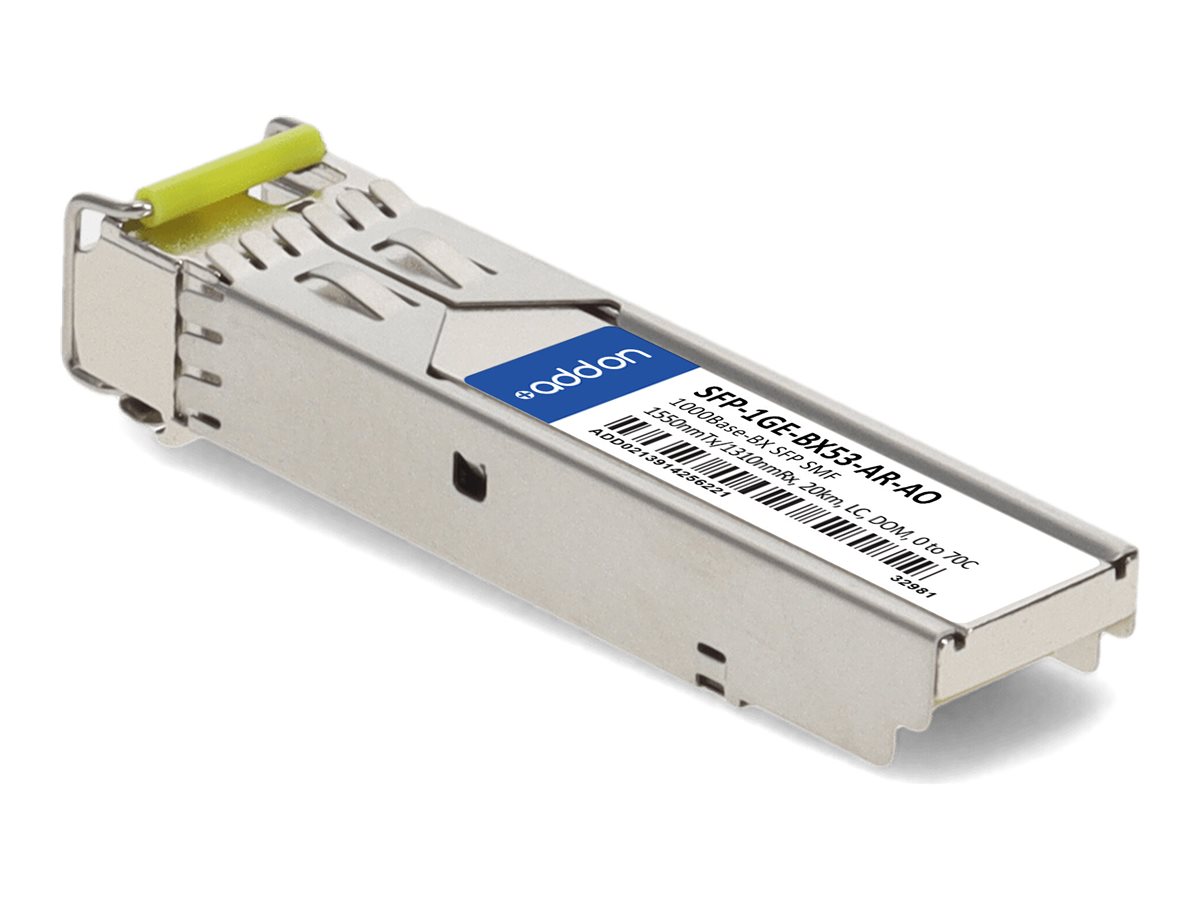 AddOn - SFP (mini-GBIC) transceiver module (equivalent to: Arista Networks SFP-1GE-BX53-AR)