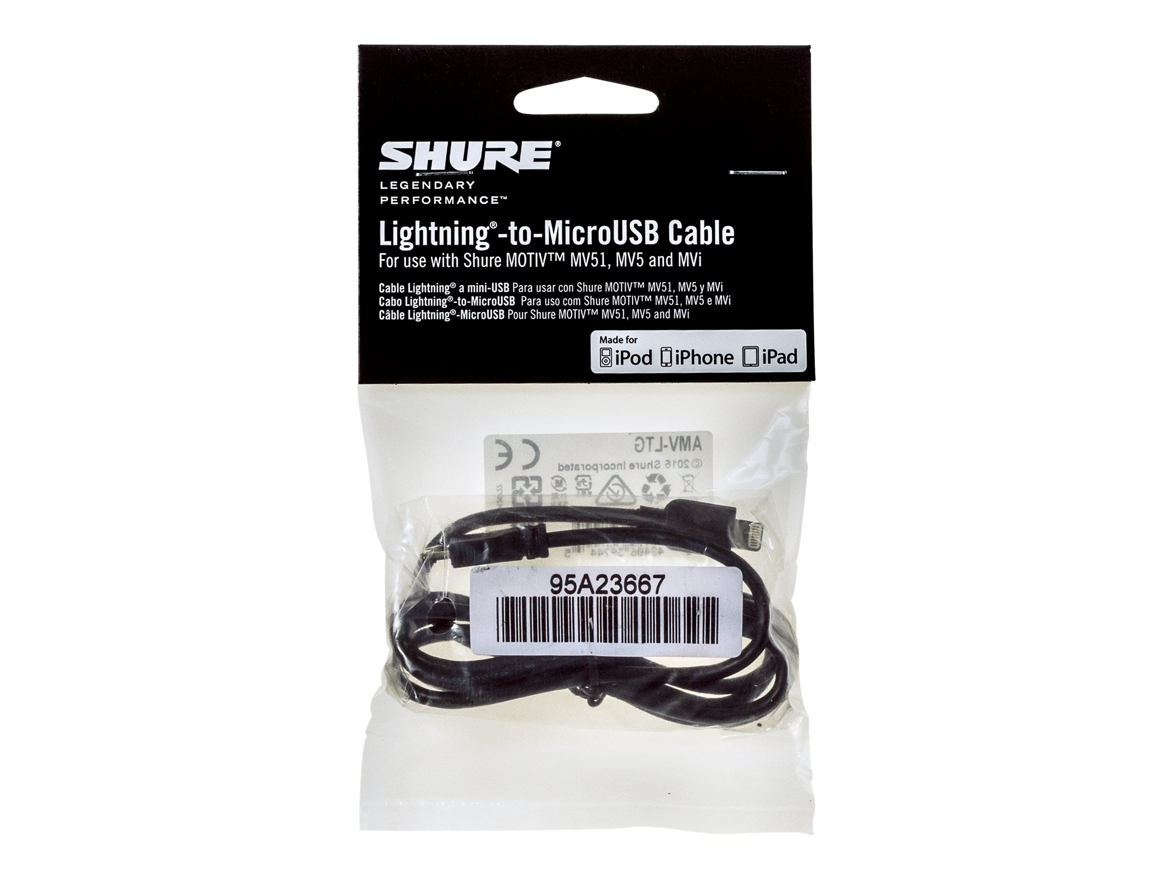 Shure AMV-LTG - Lightning cable